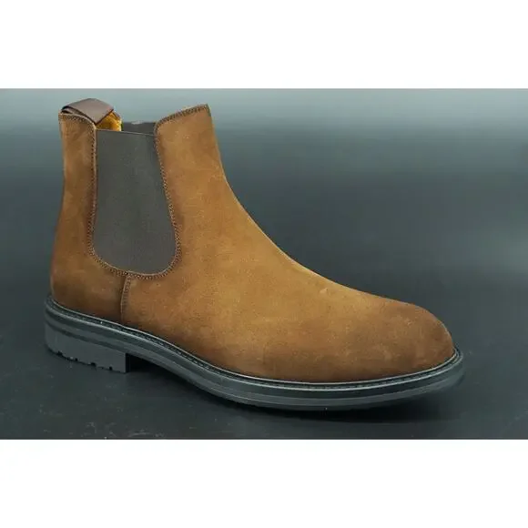 Magnanni Bonn Chelsea Mid Brown Men's Ankle Boot Size 12 New $399